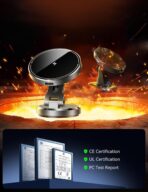 JOYROOM for MagSafe Car Mount Charger with Rotatable Charging Panel, Metal Magnetic Phone Holder, Wireless Charger for iPhone 16/15/14/13/12 - Image 4