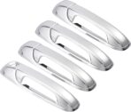 X AUTOHAUX 4pcs Chrome Plated ABS Exterior Side Door Handle Cover Trim for Dodge for Ram 1500 2500 3500 2002-2008 Silver Tone Outer Door Handle Cover Decoration