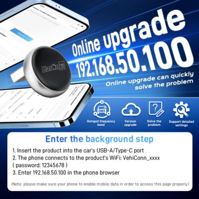 Wireless CarPlay Adapter Carlinkit MINI Ultra3│Plug & Play Convert Wired Carplay to wireles s CarPla y│Convert Wired Android AUTO to wireles s Androi d Auto│for OEM CarPla-y & OEM Android AUT-o Cars - Image 9