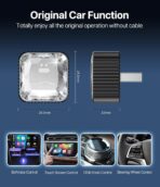 2026 Wireless CarPlay Adapter for iPhone, Premium Glass Finish Design, 5s Auto-Connect, Mini Wireless CarPlay Dongle Compatible with Apple CarPlay, Plug & Play for Factory Wired Cars, Low Latency - Image 6