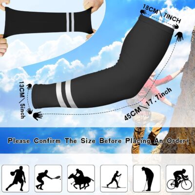 SATINIOR 3 Pcs Sun Hard Hat Neck Protection High Visibility Full Brim Mesh Sun Protection Bandana Headband Arm Sleeves with Reflective Strap for Construction Helmet Hard Hat(Black) - Image 3