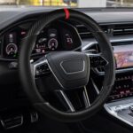 Car Steering Wheel Cover, Steering Wheel Accessories, 15 Inch Microfiber Leather Carbon Fiber Soft Anti-Slip Breathable, Car Accessories Elastic Non-Slip Cover for Most Vehicles (Black)