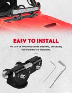Led Hood Mounts, Universal Led Light Bar Mounting Brackets 304 Stainless Steel Hood Clamp Lights Mounts, Black - Image 4