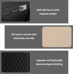Upgraded Car Center Console Cover,Microfiber Leather Car Armrest Cover Cushion with 2 Storage Bags,Car Armrest Storage Box Interior Accessories for Most Vehicles (Black) - Image 3