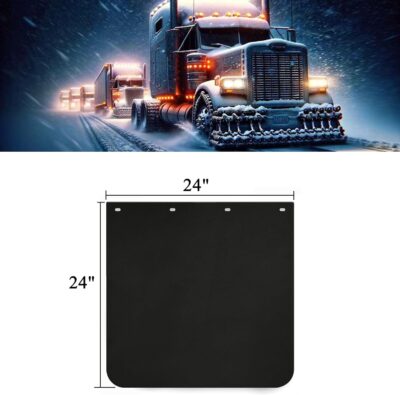 Pair 24" x 24" Mud Flaps with 4 Pcs Mud Flap Weights Set - Image 9