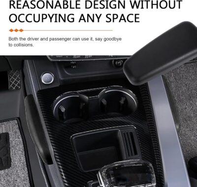 2 PCS Car Elbow Pad Arm Rest, Polyurethane Elastic Soft Arm Leg Support Pillow, Multi-functional One-piece Molded Car Interior Decoration, Universal for Most Vehicles (Black) - Image 7