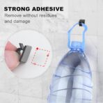 100 PCS Adhesive Cable Clips (Small, White&Black), Upgraded Wall Wire Holder Cord Organizer for Cable Management Under Desk, Light Clips Hooks for LED, Car Dash Cam, USB Cable - Image 3