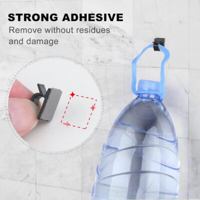 100 PCS Adhesive Cable Clips (Small, White&Black), Upgraded Wall Wire Holder Cord Organizer for Cable Management Under Desk, Light Clips Hooks for LED, Car Dash Cam, USB Cable - Image 3