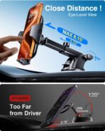 VANMASS Car Phone Holder 2026 Ultimate Military-Grade Phone Holder for Your Car Windshield Dashboard【Newest Best Strongest】 Cell Phone Car Mount for iPhone Samsung Android Speaker Mounts - Image 7