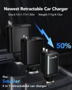 Retractable Car Charger Adapter for iPhone 17,4 in 1 Fast Charging Car Phone Charger,69W USB C Car Truck Accessories,Road Trip Essentials Gift for Men Women for iPhone 17 Pro Max/16/15/14,Galaxy S26 - Image 5