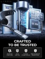 LISEN 90W for iPhone 17e 16 15 Pro Max Car Charger USB C Fast Charge,Super Fast for iPhone 15 16 17 Pro Car Charger USB C Adapter for iPhone 17 16 15 Air ProMax Plus,Samsung Galaxy S26 Ultra, Android - Image 7