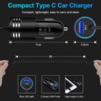Android Car Charger Fast Charging Cord Type C 3.4A USB C Cigarette Lighter Adapter with Coiled Cable for Samsung Galaxy S26 S25 S24 S23 Z Flip 7 6 5 4 3 Z Fold 7 6 5 4 A17 A16 A35 A25 A15 A54 A14 A53 - Image 5