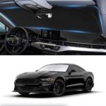 Sunshade for Mustang 2015-2025 2026 Ford Windshield Sun Shade (NOT for Ford Mustang Mach-E Accessories Foldable Front Window Shield Windshield Cover Sun Visor Protector Block UV Ray Heat Reflector