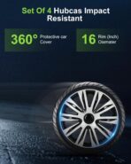 SCITOO Premium 16 Inch Hubcaps Set of 4 Wheel Rim Cover OEM Style Easy Snap On Car Truck SUV Hub Cap Replacement for Dodgefor Honda,for Mazda,for Kia,for Ford,for Mitsubishi,for Hyundai,etc. - Image 3