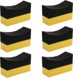 6 Pcs Tire Applicator Dressing Shine Sponge, Tire Dressing Applicator Pads, Color Polishing Sponge for Car Glass, Painted Steel & Porcelain