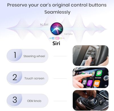Wireless CarPlay Adapter for iPhone, Convert Wired to Wireless Apple CarPlay Adapter, Mini Size with Extension Cable USB & USB-C/Type-C, Stable Control & No Delay, Black - Image 6