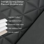 Black Panther Luxury Faux Leather Car Seat Cover Front Bottom Seat Cushion Cover, Anti-Slip and Wrap Around The Bottom, Fits 95% of Vehicles - 1 Piece,Black - Image 3