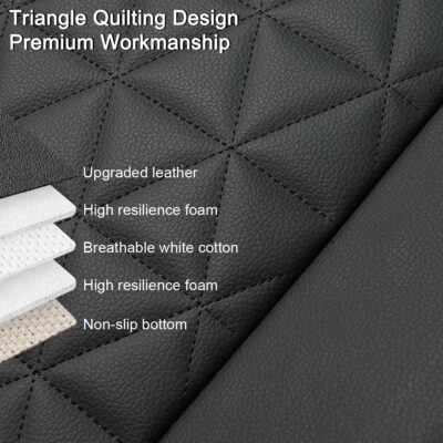 Black Panther Luxury Faux Leather Car Seat Cover Front Bottom Seat Cushion Cover, Anti-Slip and Wrap Around The Bottom, Fits 95% of Vehicles - 1 Piece,Black - Image 3