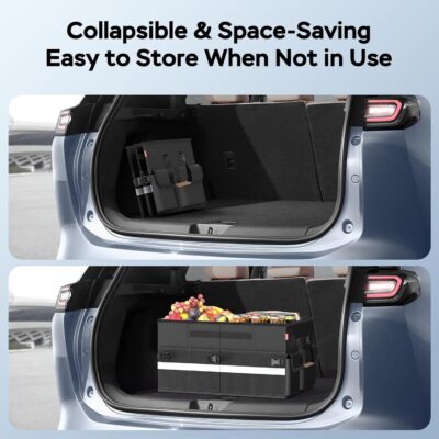 Cooler Bag – Soft Travel Cooler Holds 45 Cans, Stays Cold for 8H & Warm for 6H – Portable Car Trunk Organizer for Camping, Beach, Picnic - Image 8