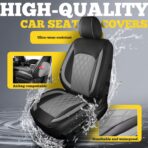 LINGVIDO Car Seat Covers Full Set (5 Seats) - Premium Perforated Nappa Leather, Waterproof Shield, Omni-Adapt Fit SUVs Sedans, Ultimate Family & Pet Protection - Image 4