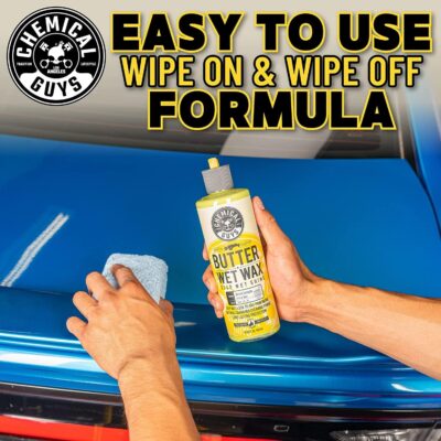 Chemical Guys Butter Wet Wax - Deep Wet Shine Car Wax for Cars, Trucks, SUVs, RVs, and More, Easy On/Off Liquid Formula, Banana Scent - 16 fl oz - Image 3