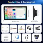 6G+128G 8-Core Android Car Stereo Double Din 10.1 inch Wireless Carplay IPS Touchscreen Car Radio Android Auto Screen with GPS Navi Bluetooth DSP, Mirror Link, WiFi, FM RDS, Backup Camera SWC Driauto - Image 7