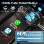 2 in 1 Wireless CarPlay and Android Auto Adapter 2025 for iPhone, Easy to Upgrade Wired CarPlay to Wireless, Mini Car Play Dongle with USB A/C for Apple iOS 10+ & Android 11+, For Cars 2016+, No Delay - Image 6