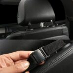 Black Panther 1 Pair Luxury Car Seat Covers Protectors, Universal Anti-Slip Driver Seat Cover with Partial Backrest Coverage (Middle Part Only), Diamond Pattern, Compatible with 95% Cars (Black) - Image 6