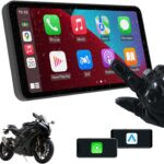 6-Inch Motorcycle Smart Display – Wireless CarPlay & Android Auto | Bluetooth Voice Control | IP67 Waterproof | HD Touchscreen | Easy Install | Fits Most Bikes | OTA Updates