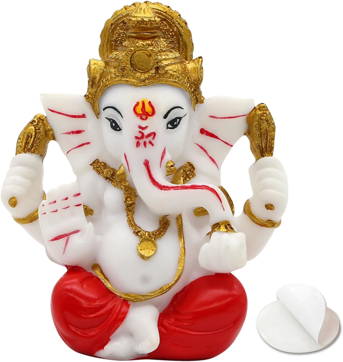 71NDBBHwHoL._AC_SL1500_.jpg alikiki Ganesha Statue for Car Dashboard – 3.5" H Polystone Hindu God Lord Ganpati Murti Idol for Pooja Mandir Temple Altar Puja Decor Diwali Housewarming Wedding Spiritual Gifts for Indians - Image 1