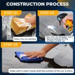 NUAN 300ml Car Coating Spray Kit, Nano Hydrophobic Ceramic Coating, Easy-to-Spray Auto Paint Protection, Includes Microfiber Cloth for Vehicle Shine & Protection - Image 4