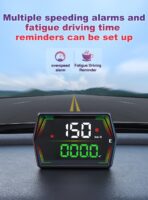 HUD Heads Up Display for Cars 2025 New Universal Digital GPS Speedometer LED Display with MPH Speed Compass Overspeed Alarm Fatigued Driving Alert,USB Cable Plug and Play for All Vehicle - Image 5