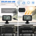 TPMS,tire Pressure Monitoring Systems tpms,7 Alert Modes,Wireless Solar Power,for RV,Truck,semi Truck,Motorhome,Coach,5th Wheel,Trailer (Flow Thru Sensor, 10 Sensors) - Image 4