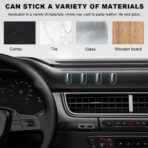 4 PCS Car Mini Hooks, Self-Adhesive Multifunctional Hanging Car Storage Hooks on Dashboard, Universal Vehicle Hook Stickers for Keys Mask Charging Cable, Car Accessories (Glossy) - Image 6