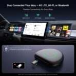 Wireless CarPlay Adapter, Magic AI Box with 4G LTE | GPS | Full Android OS, Wireless CarPlay Box Compatible with Wired Factory CarPlay & Android Auto, Support for YouTube/Netflix - Image 2