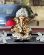 Ganesha Idol Ganesh for Car Dashboard Statue Ganpati Vinayaka Vinayagar Figurine Diwali Gifts Home Decor Luck, Success for Small Murti Puja Lord Gift Office Desk Room 3.5 Inches - Image 7