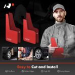 A-Premium Mud Flaps, 2 Pack Universal Splash Guards for Car Sedan Coupe, Red Front or Rear Upgraded Mud Guards Includes Mounting Hardware, Drilling Required - Image 6