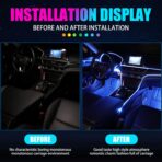 1 PC Car LED Strip Lights, 16 Million Colors 5 in 1 with 236 inches Fiber Optic, Multicolor RGB Car Interior Lights Automobile Ambient Neon Lighting Kit (Multicolored) - Image 3