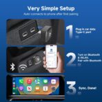 D7 USB C Wireless CarPlay Android Auto Mini Adapter 2-in-1, Alloy Shell, Compatible with 2016+ Factory-installed Wired CarPlay/Android Auto Car, Plug & Play Car Play Dongle for iPhone & AndroidPhone - Image 7