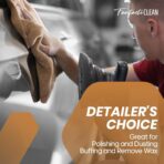 Fantasticlean Microfiber Towels for Cars, Tear Away Car Detailing Cloth Roll, RV Boat Drying Polishing, Edgeless Plush, Coral Fleece, Ultra Absorbent, Scratch-Free, 14" x 14", 20 Pack (Tan) - Image 5