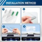 4 Pcs HUD Reflective Windshield Film, 4.7" x 3.5" Universal Head Up Display Reflective Windscreen Projection Film Car, Clear Electrostatic Film Apply to 3-5 inch HUD & GPS Speedometer Devices - Image 3