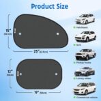 2026 New Upgrade Car Window Shades for Side Window(4 Pack),Car Window Shade for Baby with 8 Suction Cups,Sun Shade Side Window Can Blocks 99.98% UVR,Sun Shade for Window - Image 2