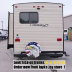 Spare Tire Cover, Wheel Cover with American Eagle US Flag PVC Leather Waterproof Dust-Proof Universal Fit for Jeep Trailer RV SUV Camper Vehicle (14 Inch) - Image 7