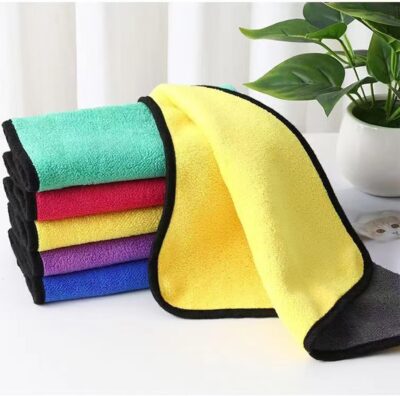 10 Pack Premium Microfiber Towels Coral velvet Washing and Detailing Towels for Car Detailing Household Cleaning Ultra-Soft Super Absorbent, Lint Streak-Free 11.8"x15.7” Cleaning Cloth (5colors) - Image 6