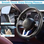 Carbon Fiber Steering Wheel Cover 3PCS, Non-Slip Grip for Universal Cars,Fit for 14–16 Inch Wheels, Interior Accessories for Cars Trucks (Black) - Image 3