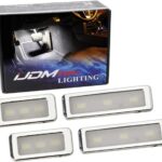 iJDMTOY 4pc Universal Fit Xenon White LED Interior Ambient Lighting Kit for Under Dashboard, Seat, Foot Area, Trunk/Cargo Area Decoration