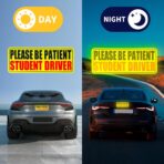 3pcs Student Drive Magnet for Car, Please Be Patient Student Driver, New Drivers Sticker, Reusable Magnetic Reflective Rookie Driver Bumper Sticker - Image 3