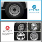 Ford 4-Pack Hubcaps: Wheel Covers Compatible with Ford Van 1998-2023, Truck & Econoline; 16 inch Silver - Image 5