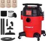 ECOMAX Ultra Quiet Shop Vacuum Wet and Dry 6 Gallon, Shop Vac 4 HP, 80% Quieter Operation, 3X Longer Motor Lifespan, Powerful & Portable for Home, Garage, Jobsite, Workshop