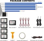 Acrylic Interior Car LED Strip Light with Wireless APP, RGB 6 in 1 & 175 inches 593 LEDs,Car Ambient Lighting Kits Sound Active Function Music Sync LED Strip for Car Accessories - Image 5